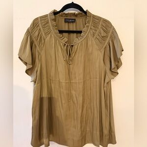 Lane Bryant Gold Ruffle Blouse